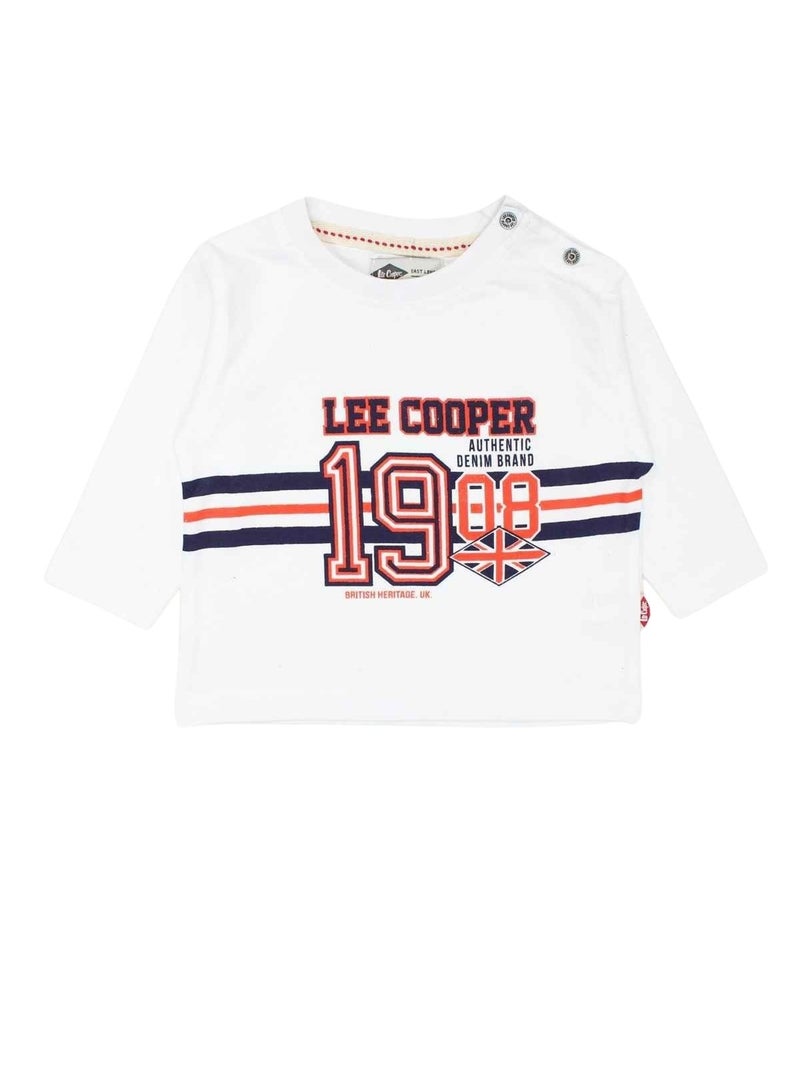 Lee Cooper - Conjunto bebé t-shirt com camisa e calças Vermelho - Kiabi