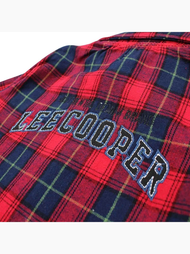 Lee Cooper - Conjunto bebé t-shirt com camisa e calças Vermelho - Kiabi