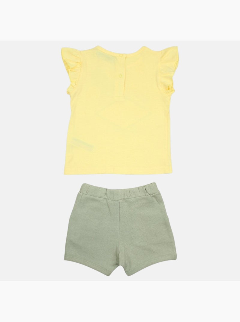 Lee Cooper - Conjunto bebé t-shirt e calção Amarelo - Kiabi