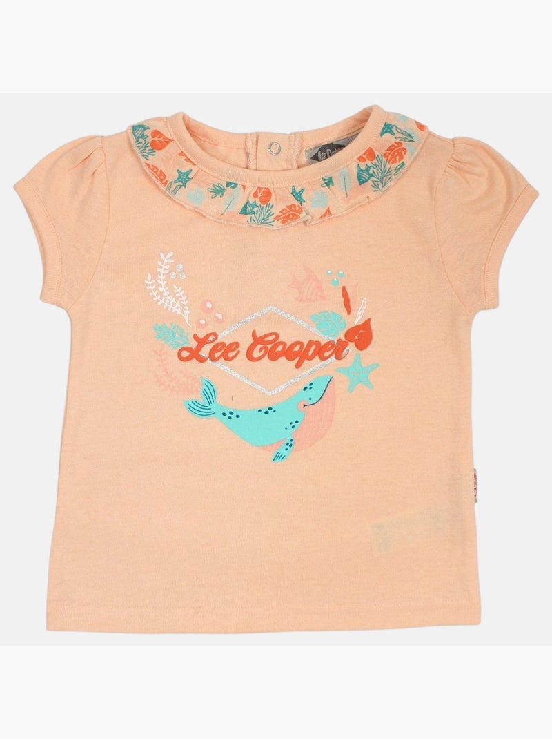 Lee Cooper - Conjunto bebé t-shirt e calção Laranja-coral - Kiabi