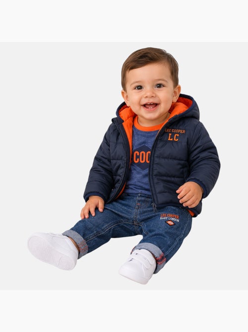Lee Cooper - Conjunto bebé t-shirt manga comprida com casaco e calças - Kiabi Lee Cooper - Conjunto bebé t-shirt manga comprida com casaco e calças - Kiabi