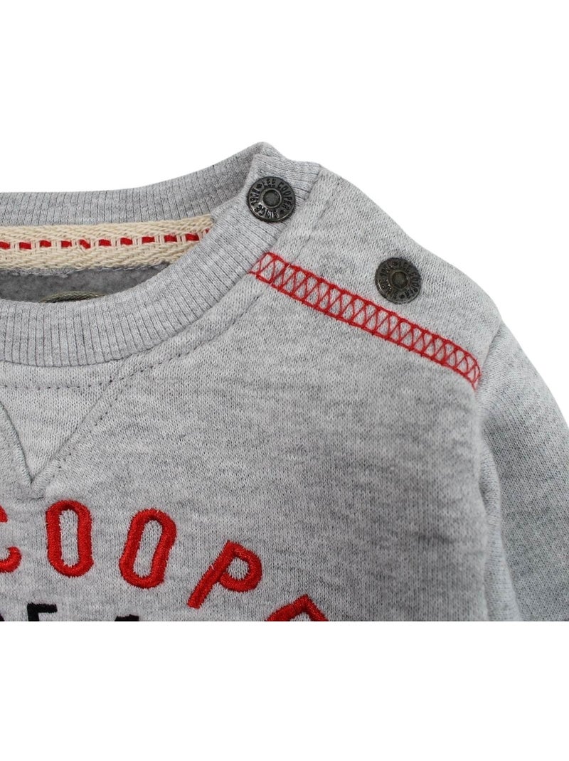 Lee Cooper - Conjunto bebé t-shirt manga comprida com casaco e calças Cinza - Kiabi