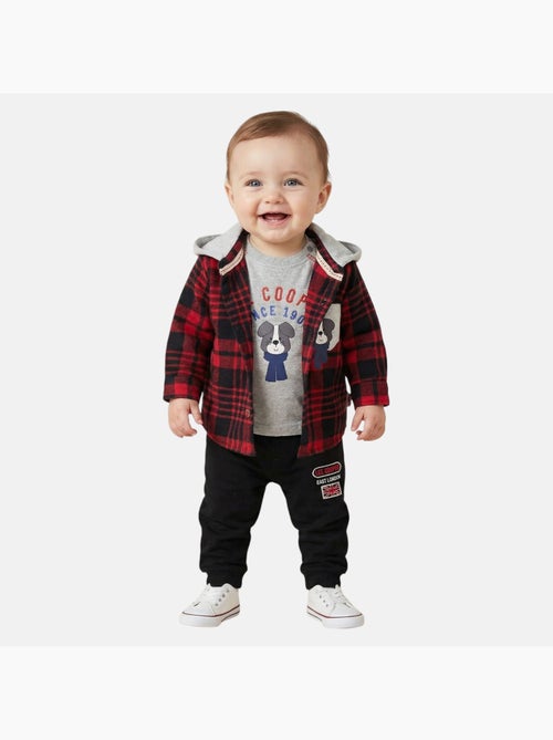 Lee cooper - conjunto bebé t-shirt manga comprida com casaco e calças - Kiabi Lee cooper - conjunto bebé t-shirt manga comprida com casaco e calças - Kiabi