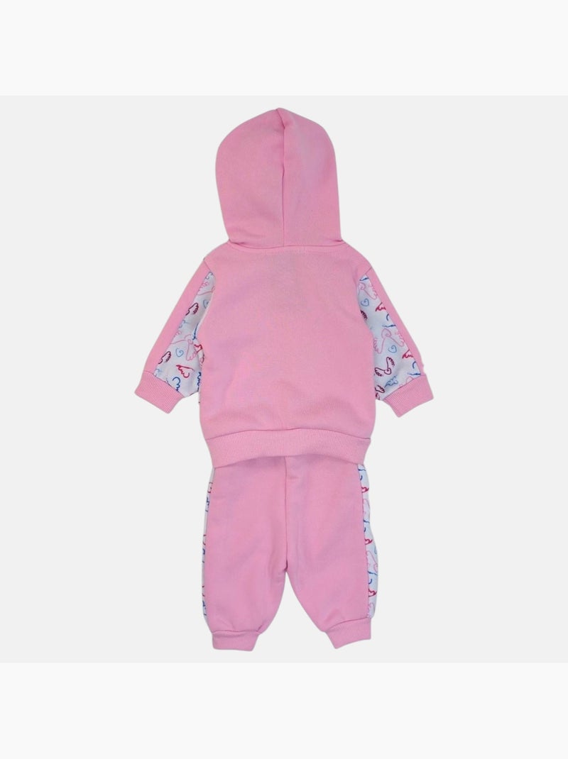 Lee Cooper - Conjunto casaco com capuz e calças jogging bebé menina Rosa - Kiabi