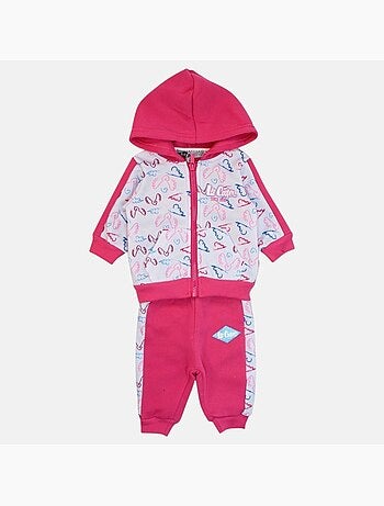Lee Cooper - Conjunto casaco com capuz e calças jogging bebé menina