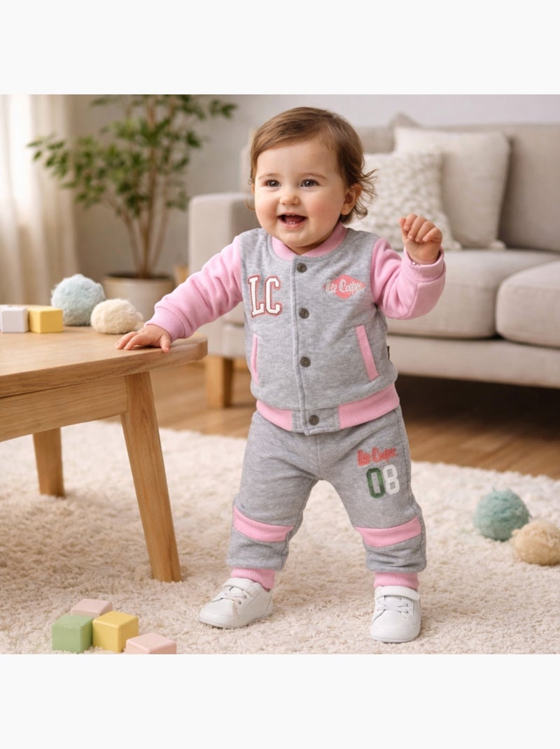 Lee Cooper - Conjunto casaco e calças jogging bebé menina Cinza - Kiabi