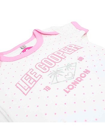 Lee Cooper - Conjunto de 2 bodys bebé menina com padrão de pontos