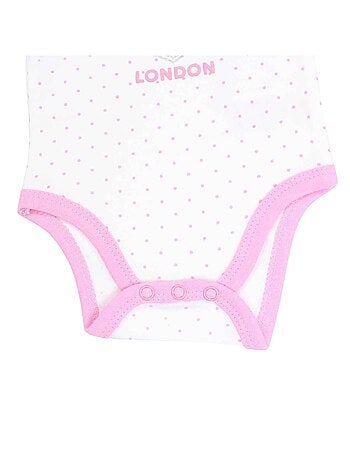 Lee Cooper - Conjunto de 2 bodys bebé menina com padrão de pontos