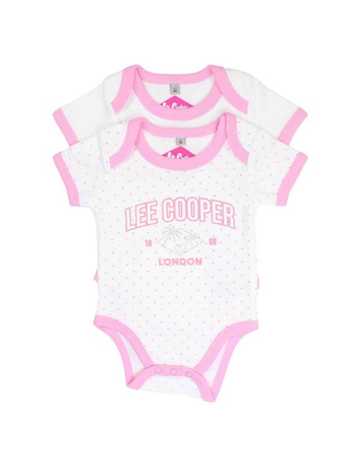 Lee Cooper - Conjunto de 2 bodys bebé menina com padrão de pontos - Kiabi