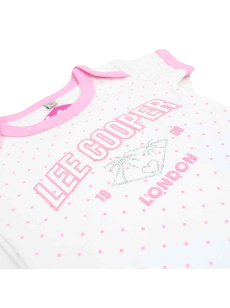 Lee Cooper - Conjunto de 2 bodys bebé menina com padrão de pontos Branco - Kiabi