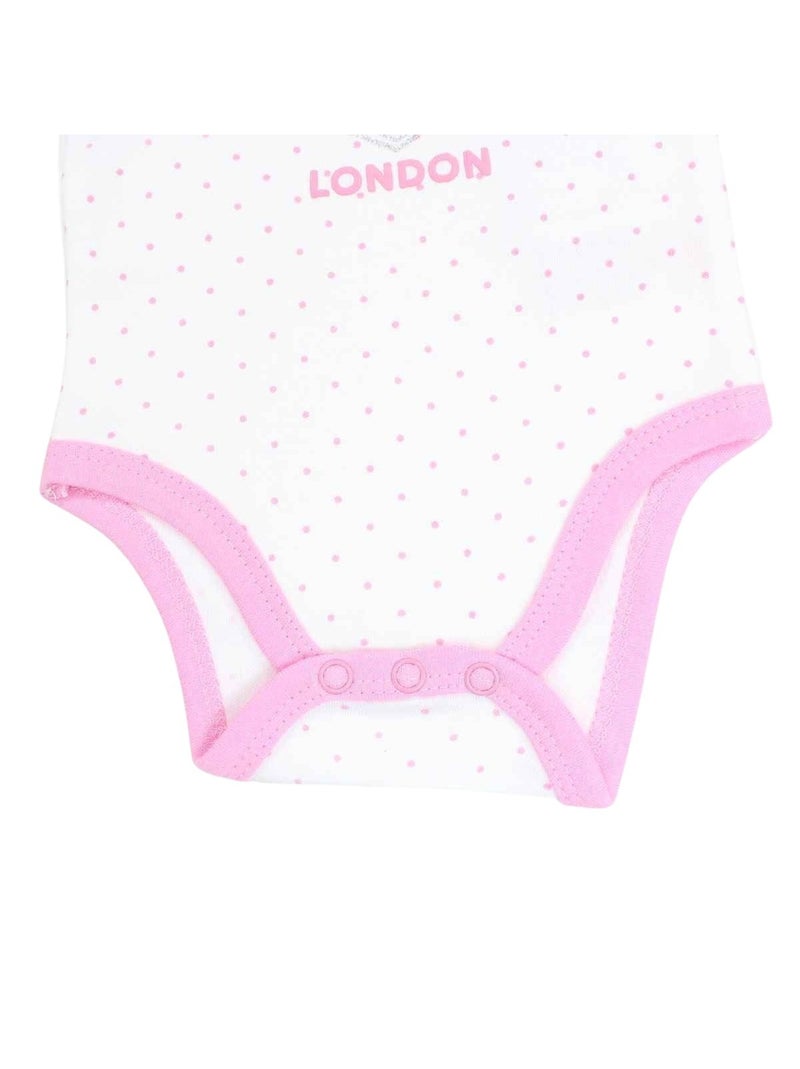 Lee Cooper - Conjunto de 2 bodys bebé menina com padrão de pontos Branco - Kiabi