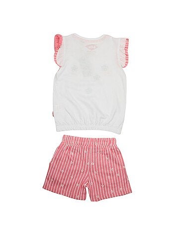 Lee cooper - conjunto de camiseta e shorts combinando com estampas