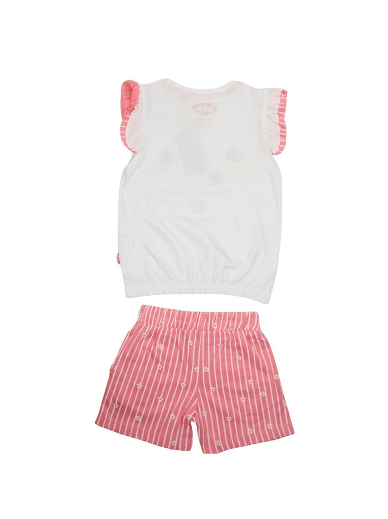 Lee cooper - conjunto de camiseta e shorts combinando com estampas Rosa - Kiabi