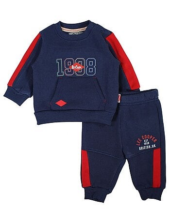 Lee Cooper - Conjunto fato de treino bebé menino sweat e calças estampado