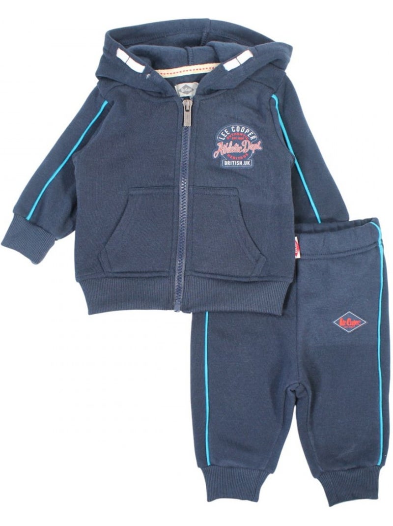 Lee Cooper - Conjunto fato de treino bebé menino sweat e calças estampado Azul-marinho - Kiabi