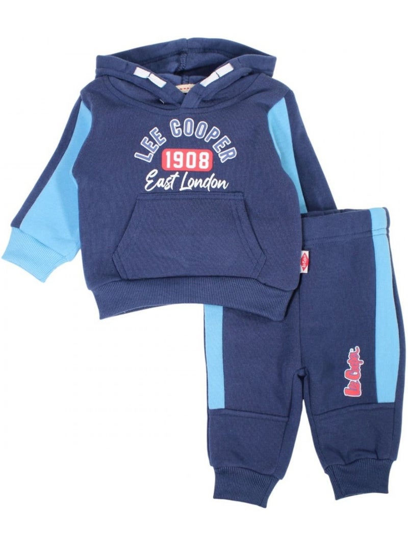 Lee Cooper - Conjunto fato de treino bebé menino sweat e calças estampado Azul-marinho - Kiabi