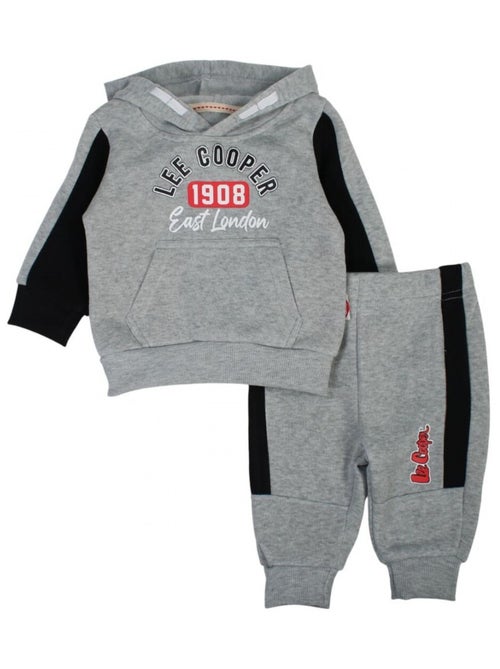 Lee Cooper - Conjunto fato de treino bebé menino sweat e calças estampado - Kiabi Lee Cooper - Conjunto fato de treino bebé menino sweat e calças estampado - Kiabi