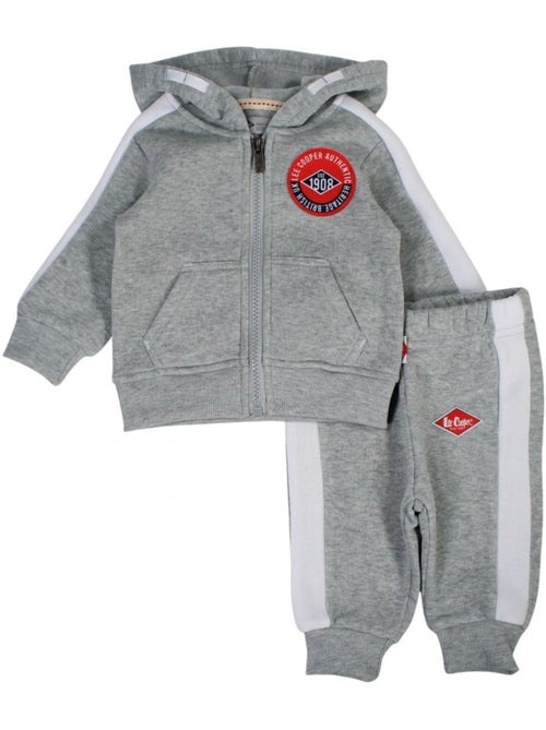 Lee Cooper - Conjunto fato de treino bebé menino sweat e calças estampado - Kiabi Lee Cooper - Conjunto fato de treino bebé menino sweat e calças estampado - Kiabi
