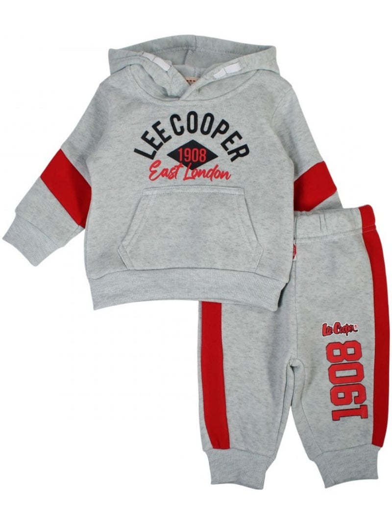 Lee Cooper - Conjunto fato de treino bebé menino sweat e calças estampado Cinza - Kiabi