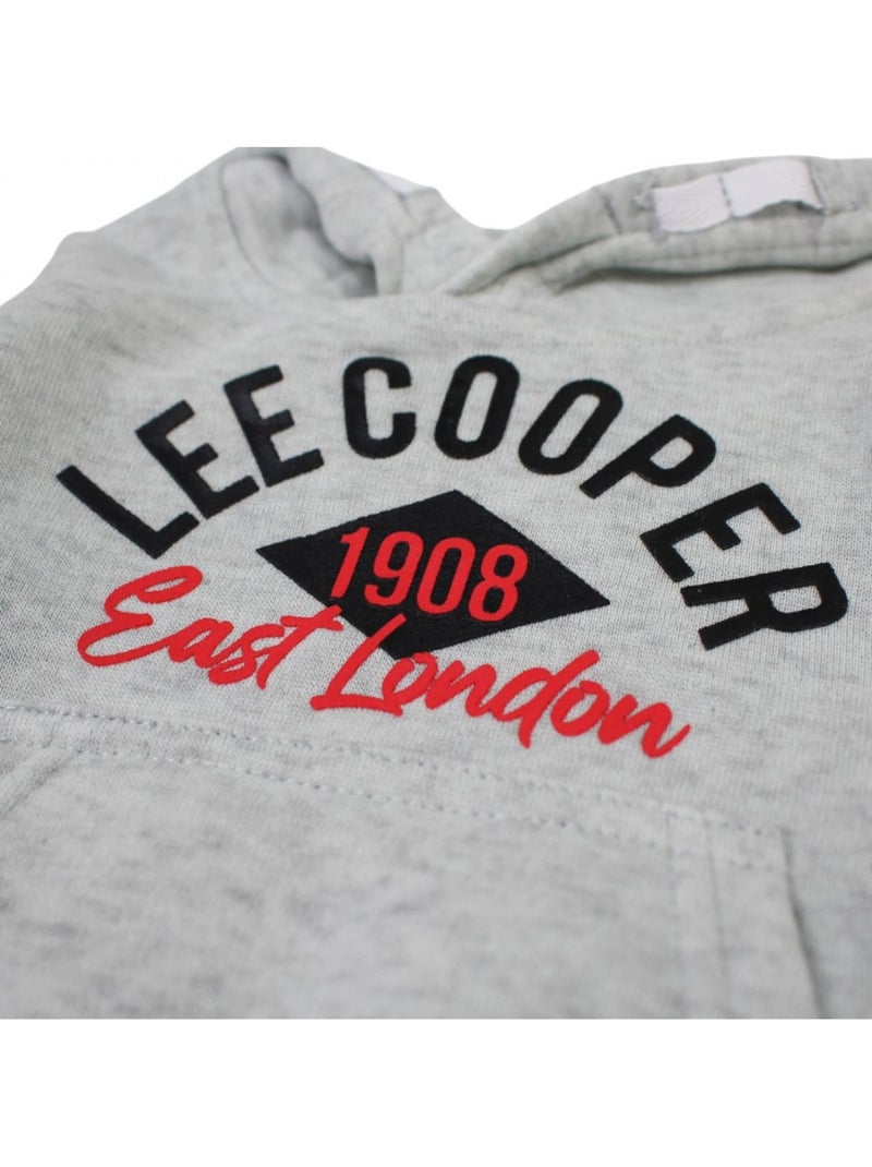 Lee Cooper - Conjunto fato de treino bebé menino sweat e calças estampado Cinza - Kiabi