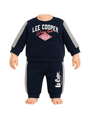 Lee Cooper - Conjunto fato de treino menino sweat com capuz e calças estampado