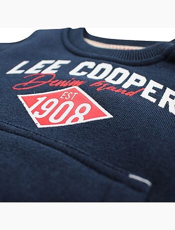Lee Cooper - Conjunto fato de treino menino sweat com capuz e calças estampado