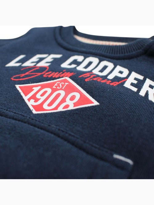 Lee Cooper - Conjunto fato de treino menino sweat com capuz e calças estampado - Kiabi Lee Cooper - Conjunto fato de treino menino sweat com capuz e calças estampado - Kiabi