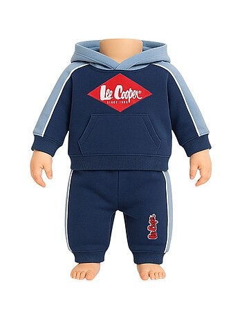 Lee Cooper - Conjunto fato de treino menino sweat com capuz e calças estampado