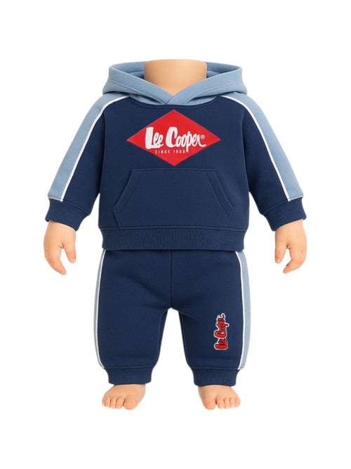 Lee Cooper - Conjunto fato de treino menino sweat com capuz e calças estampado - Kiabi Lee Cooper - Conjunto fato de treino menino sweat com capuz e calças estampado - Kiabi