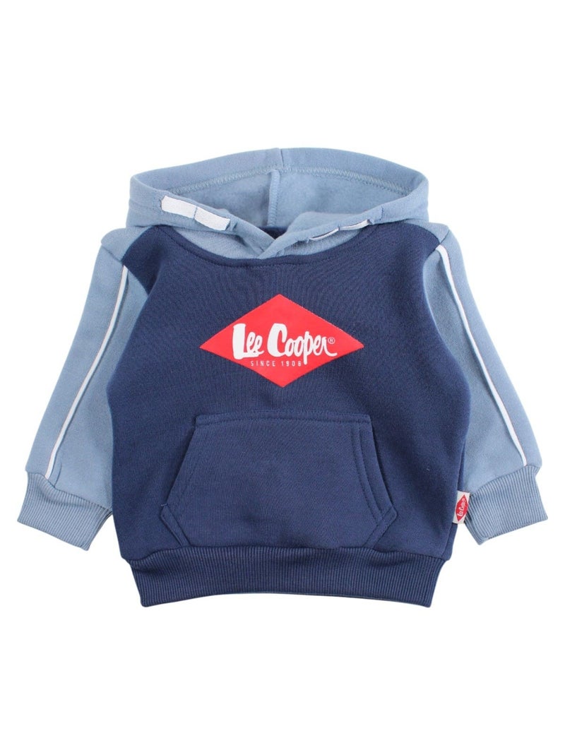 Lee Cooper - Conjunto fato de treino menino sweat com capuz e calças estampado Azul-marinho - Kiabi