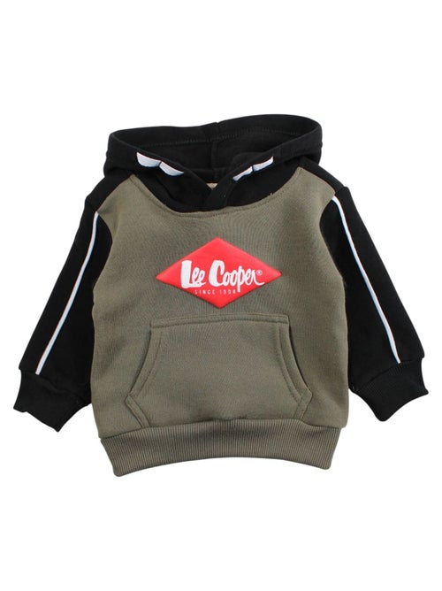 Lee Cooper - Conjunto fato de treino menino sweat com capuz e calças estampado - Kiabi Lee Cooper - Conjunto fato de treino menino sweat com capuz e calças estampado - Kiabi