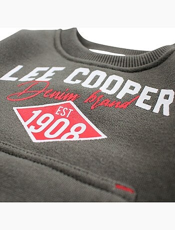 Lee Cooper - Conjunto fato de treino menino sweat com capuz e calças estampado