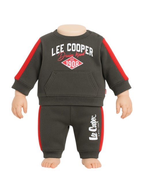 Lee Cooper - Conjunto fato de treino menino sweat com capuz e calças estampado - Kiabi