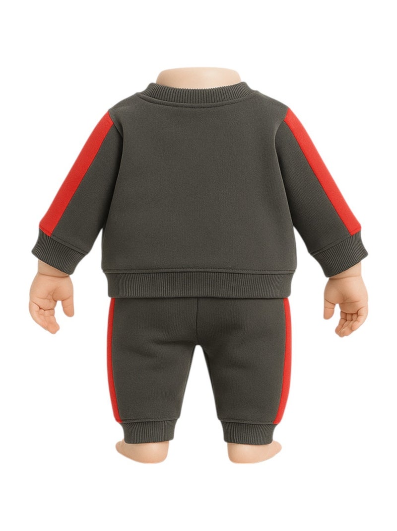Lee Cooper - Conjunto fato de treino menino sweat com capuz e calças estampado Cinza escuro - Kiabi