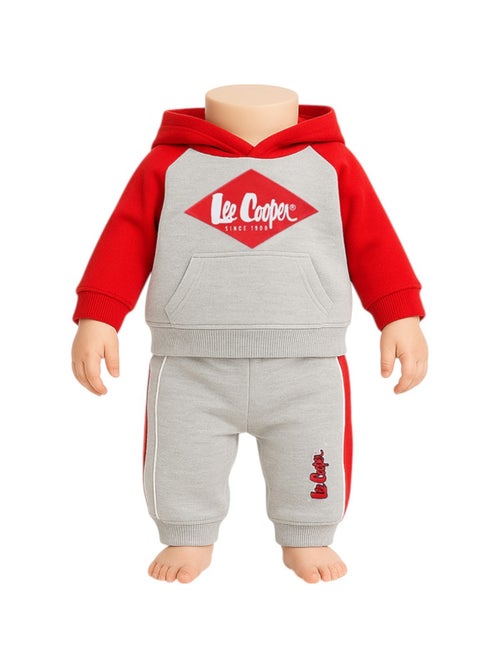 Lee Cooper - Conjunto fato de treino menino sweat com capuz e calças estampado - Kiabi Lee Cooper - Conjunto fato de treino menino sweat com capuz e calças estampado - Kiabi