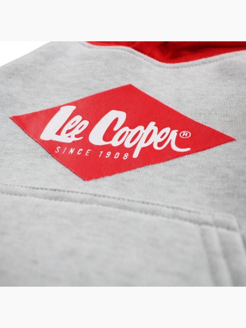 Lee Cooper - Conjunto fato de treino menino sweat com capuz e calças estampado - Kiabi Lee Cooper - Conjunto fato de treino menino sweat com capuz e calças estampado - Kiabi