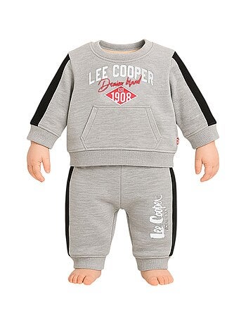 Lee Cooper - Conjunto fato de treino menino sweat com capuz e calças estampado