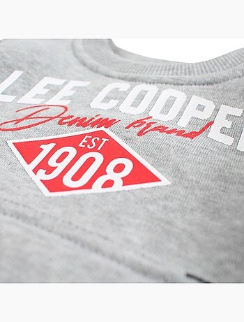 Lee Cooper - Conjunto fato de treino menino sweat com capuz e calças estampado