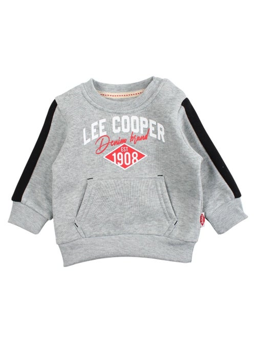 Lee Cooper - Conjunto fato de treino menino sweat com capuz e calças estampado - Kiabi Lee Cooper - Conjunto fato de treino menino sweat com capuz e calças estampado - Kiabi