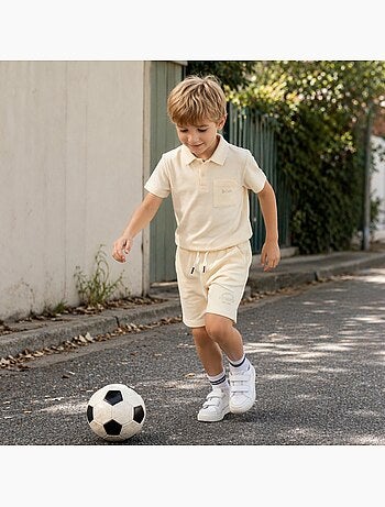 Lee Cooper - Conjunto infantil LEE COOPER composto por polo de manga curta e bermuda combinando