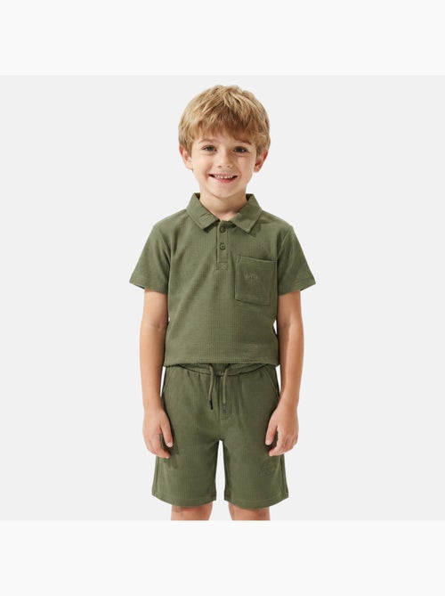 Lee Cooper - Conjunto infantil LEE COOPER composto por polo de manga curta e bermuda combinando - Kiabi Lee Cooper - Conjunto infantil LEE COOPER composto por polo de manga curta e bermuda combinando - Kiabi