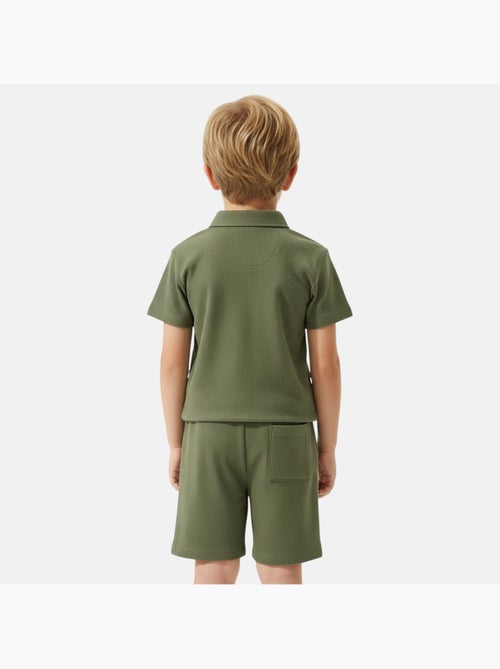 Lee Cooper - Conjunto infantil LEE COOPER composto por polo de manga curta e bermuda combinando - Kiabi Lee Cooper - Conjunto infantil LEE COOPER composto por polo de manga curta e bermuda combinando - Kiabi