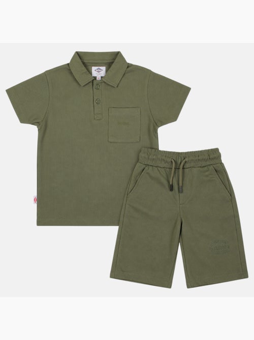 Lee Cooper - Conjunto infantil LEE COOPER composto por polo de manga curta e bermuda combinando - Kiabi Lee Cooper - Conjunto infantil LEE COOPER composto por polo de manga curta e bermuda combinando - Kiabi