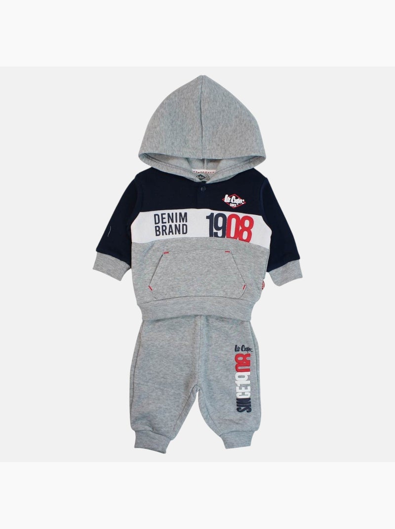 Lee Cooper - Conjunto sweat com capuz e calças jogging bebé Cinza - Kiabi