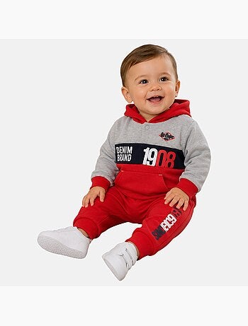 Lee Cooper - Conjunto sweat com capuz e calças jogging bebé