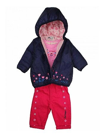 Lee Cooper - Conjunto t-shirt e calças com casaco com capuz bebé
