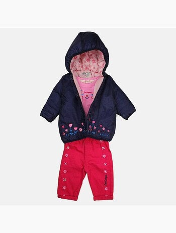Lee Cooper - Conjunto t-shirt e calças com casaco com capuz bebé