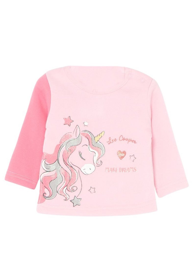 Lee Cooper - Conjunto t-shirt e calças com casaco com capuz bebé Rosa - Kiabi