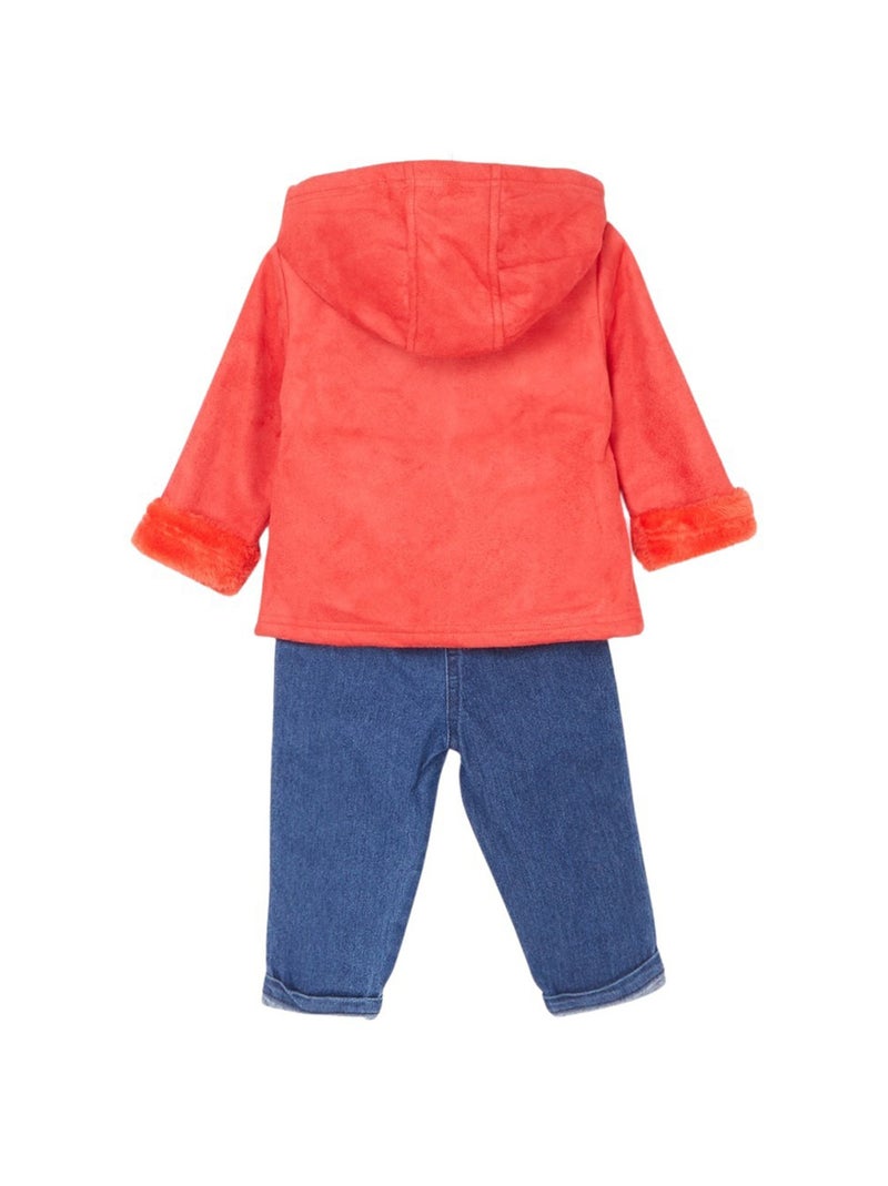 Lee Cooper - Conjunto t-shirt e calças com casaco com capuz bebé Rosa - Kiabi