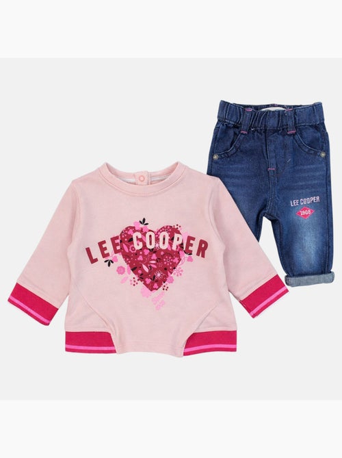 Lee Cooper - Conjunto t-shirt e calças com casaco com capuz bebé - Kiabi Lee Cooper - Conjunto t-shirt e calças com casaco com capuz bebé - Kiabi